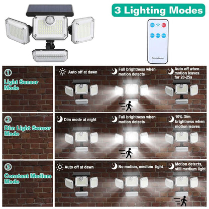 Solar Powered Wall Lights Outdoor Motion Sensor Lamps - A-1 Thread Vault