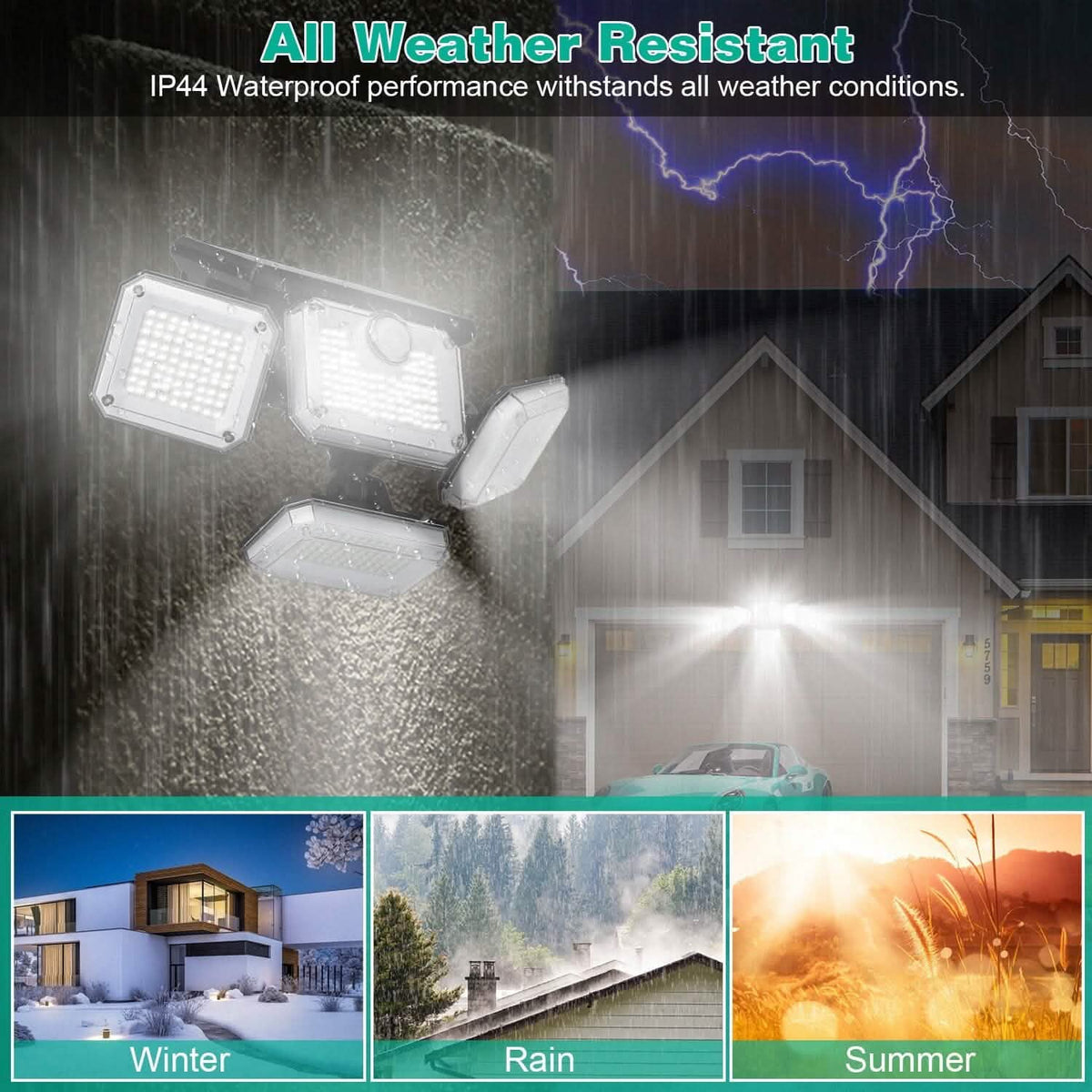 Solar Powered Wall Lights Outdoor Motion Sensor Lamps - A-1 Thread Vault