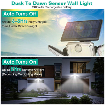 Solar Powered Wall Lights Outdoor Motion Sensor Lamps - A-1 Thread Vault