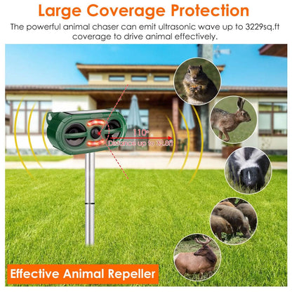 Solar Ultrasonic Animal Repeller Motion Sensor - A-1 Thread Vault