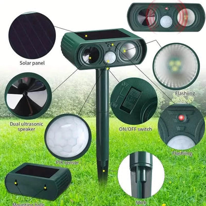 Solar Ultrasonic Animal Repeller with Motion Detector - A-1 Thread Vault