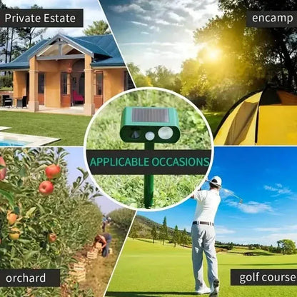 Solar Ultrasonic Animal Repeller with Motion Detector - A-1 Thread Vault