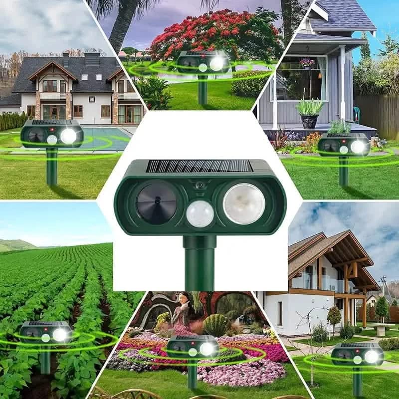 Solar Ultrasonic Animal Repeller with Motion Detector - A-1 Thread Vault
