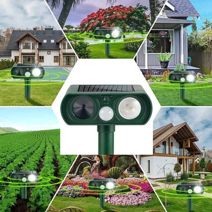 Solar Ultrasonic Animal Repeller with Motion Detector - A-1 Thread Vault
