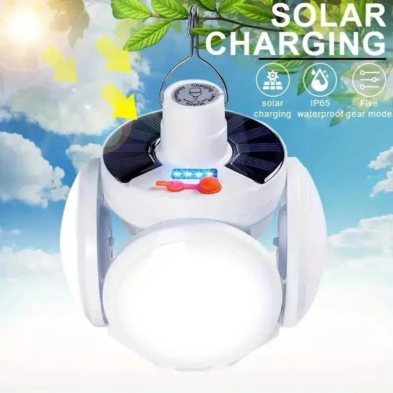 Solar USB Rechargeable LED Bulb Lights With Power Display - A-1 Thread Vault