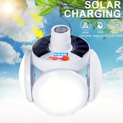 Solar USB Rechargeable LED Bulb Lights With Power Display - A-1 Thread Vault