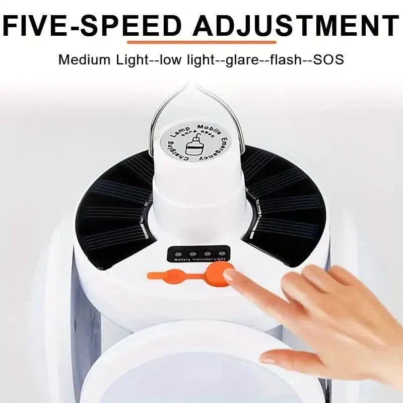 Solar USB Rechargeable LED Bulb Lights With Power Display - A-1 Thread Vault