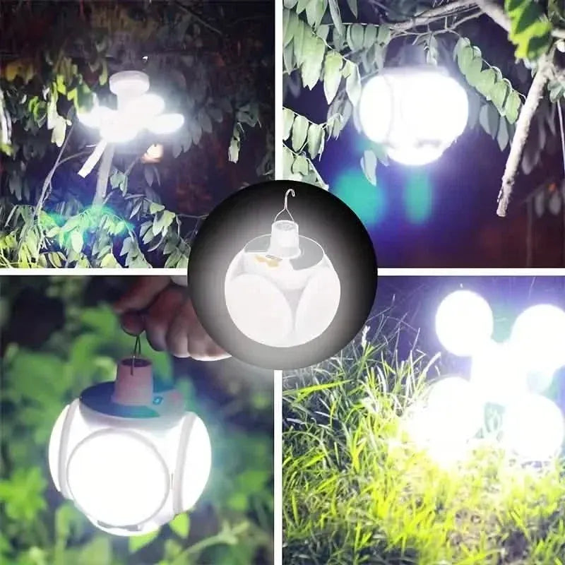 Solar USB Rechargeable LED Bulb Lights With Power Display - A-1 Thread Vault