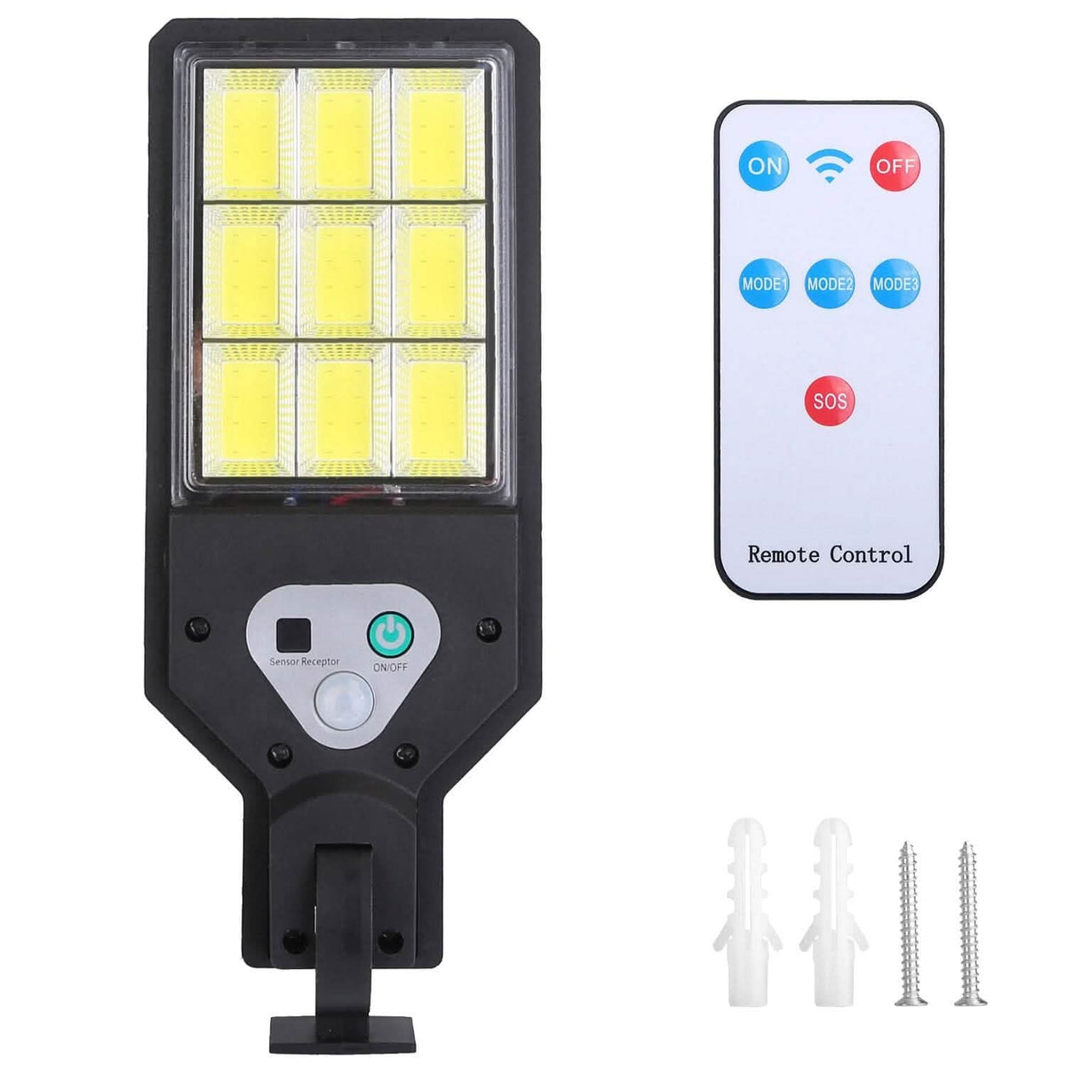 Solar Wall Light Outdoor Beads PIR Motion Sensor Remote Control Wireless Lamps - A-1 Thread Vault