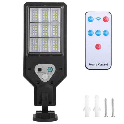 Solar Wall Light Outdoor Beads PIR Motion Sensor Remote Control Wireless Lamps - A-1 Thread Vault