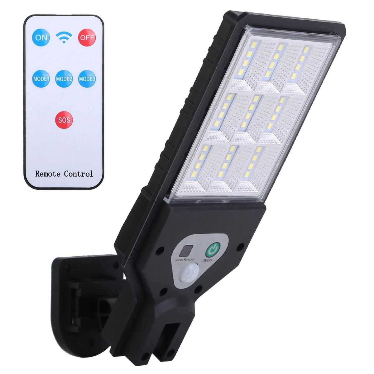 Solar Wall Light Outdoor Beads PIR Motion Sensor Remote Control Wireless Lamps - A-1 Thread Vault