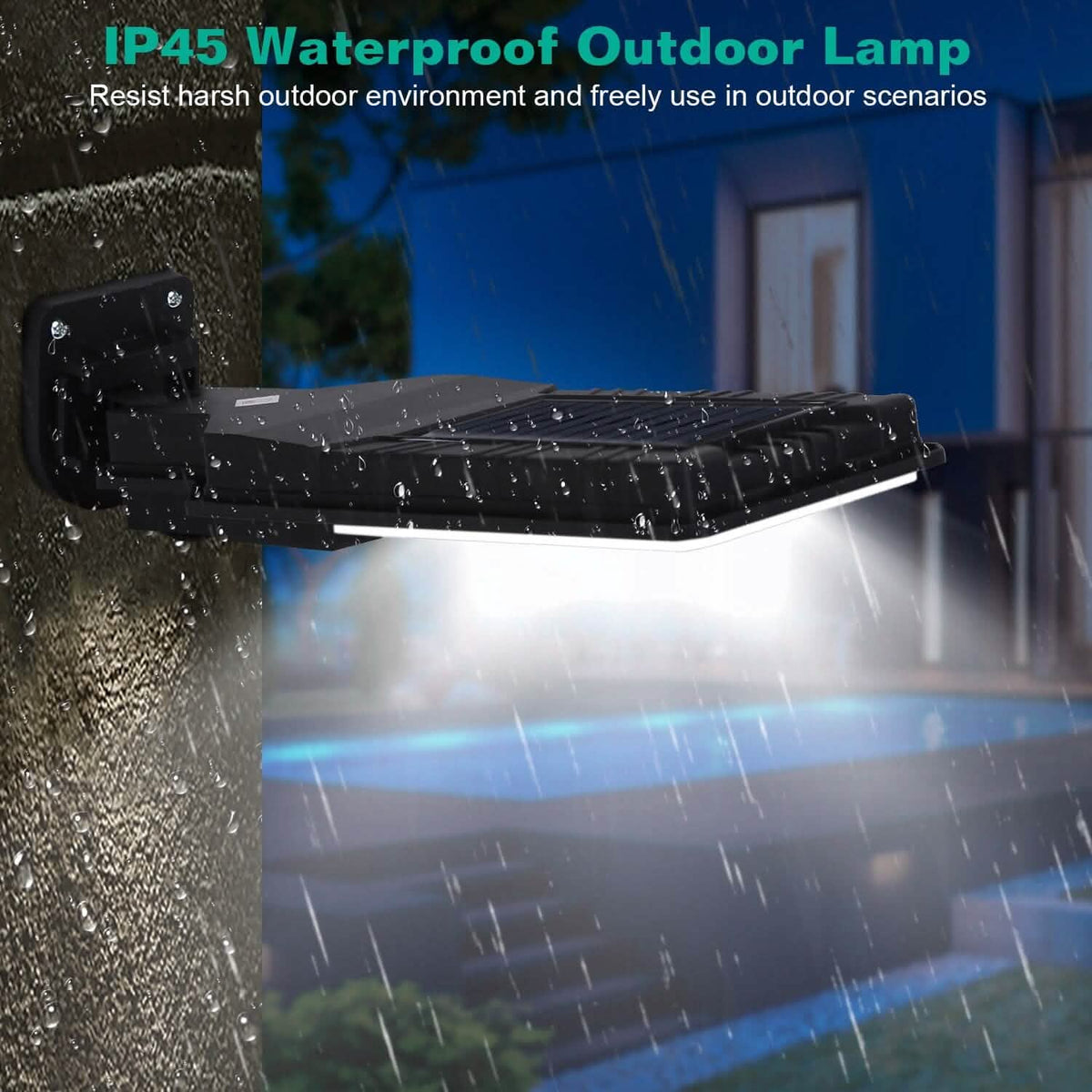 Solar Wall Light Outdoor Beads PIR Motion Sensor Remote Control Wireless Lamps - A-1 Thread Vault