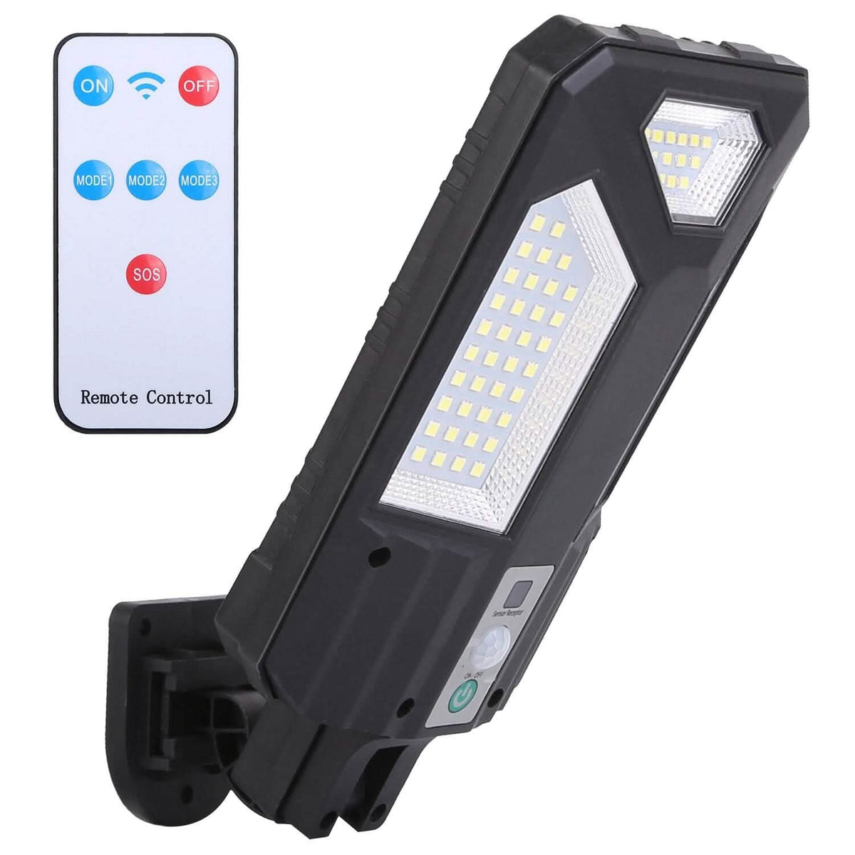 Solar Wall Light Outdoor Beads PIR Motion Sensor Remote Control Wireless Lamps - A-1 Thread Vault