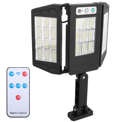 Solar Wall Light Outdoor Beads PIR Motion Sensor Remote Control Wireless Lamps - A-1 Thread Vault