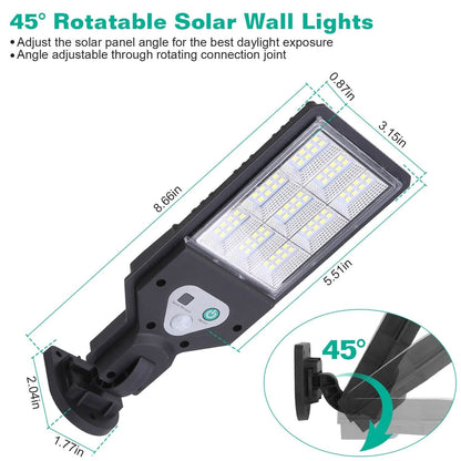 Solar Wall Light Outdoor Beads PIR Motion Sensor Remote Control Wireless Lamps - A-1 Thread Vault