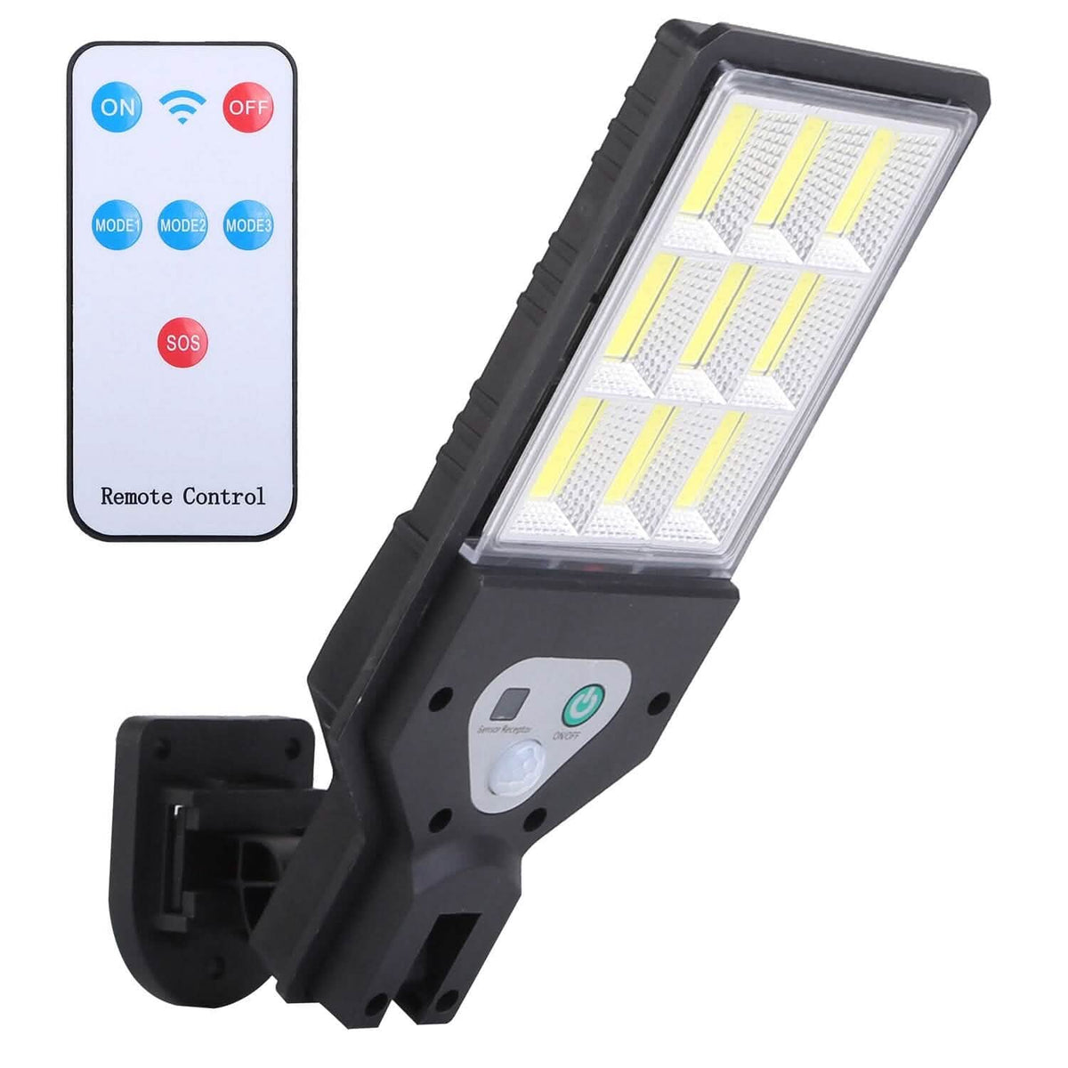 Solar Wall Light Outdoor Beads PIR Motion Sensor Remote Control Wireless Lamps - A-1 Thread Vault