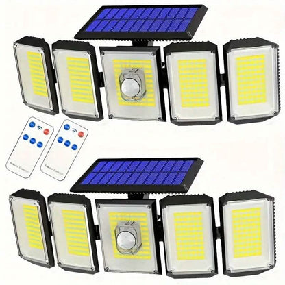 Solar Wall Light with 5 Adjustable Angle Heads - A-1 Thread Vault