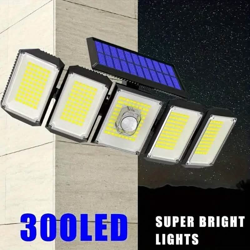 Solar Wall Light with 5 Adjustable Angle Heads - A-1 Thread Vault