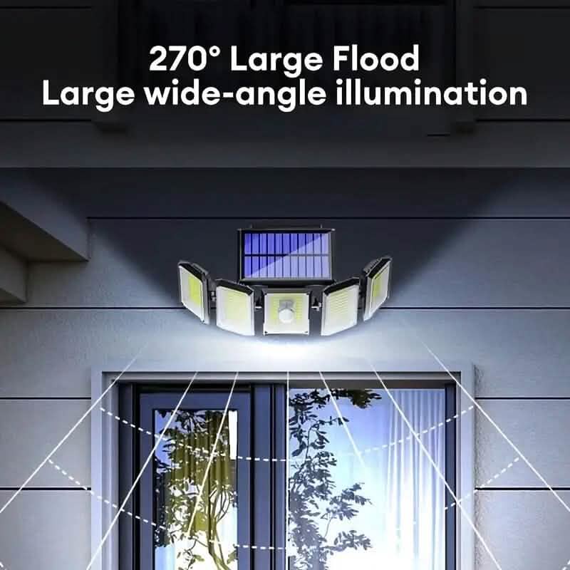 Solar Wall Light with 5 Adjustable Angle Heads - A-1 Thread Vault