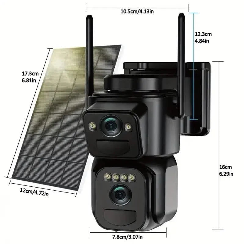Solar WiFi Security Camera – 360° View, 10x Zoom, Night Vision & Motion Detection - A-1 Thread Vault