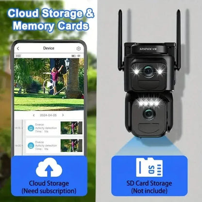 Solar WiFi Security Camera – 360° View, 10x Zoom, Night Vision & Motion Detection - A-1 Thread Vault