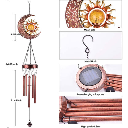 Solar Wind Chimes Garden Decorative Wind Chime Light - A-1 Thread Vault