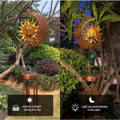 Solar Wind Chimes Garden Decorative Wind Chime Light - A-1 Thread Vault