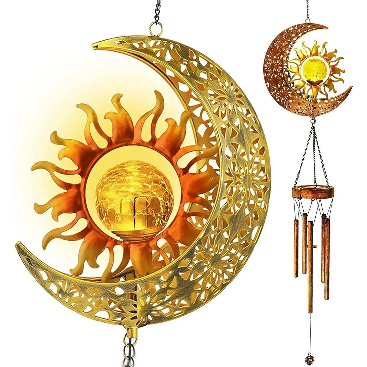 Solar Wind Chimes Garden Decorative Wind Chime Light - A-1 Thread Vault