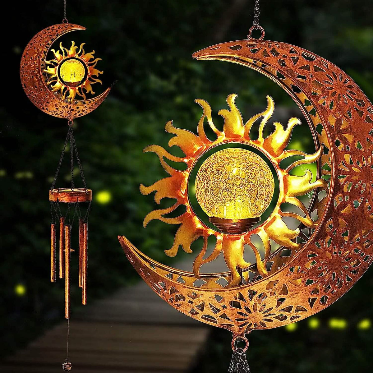 Solar Wind Chimes Garden Decorative Wind Chime Light - A-1 Thread Vault