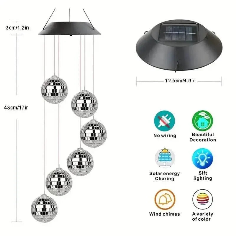 Solar Wind Chimes Light - Mobile Hanging LED Light, Color Changing Wind Chime - A-1 Thread Vault