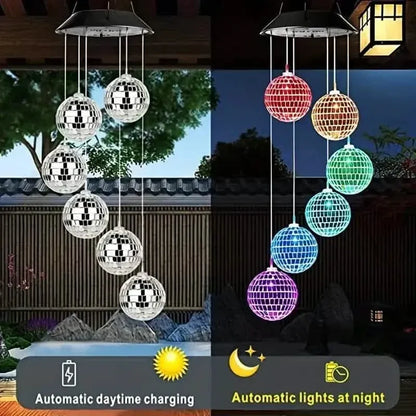 Solar Wind Chimes Light - Mobile Hanging LED Light, Color Changing Wind Chime - A-1 Thread Vault