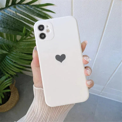 Solid Color Love Heart iPhone Case - A-1 Thread Vault