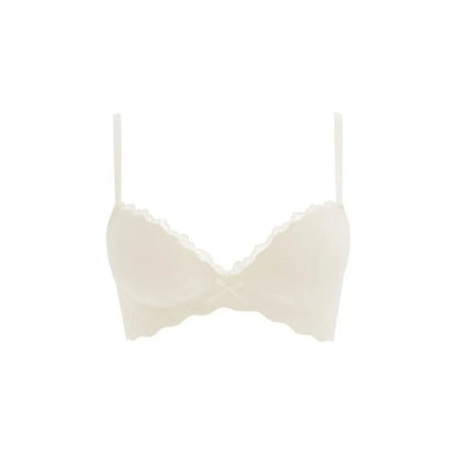 Solid Push Up Wireless Deep V Bra Shockproof Anti-sagging Lace Bowknot Bra Adjustable Lingerie Seamless Bra Girls - A-1 Thread Vault