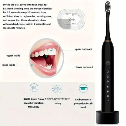Sonic Electric Toothbrush with 6 Modes and Smart Timer - A-1 Thread Vault