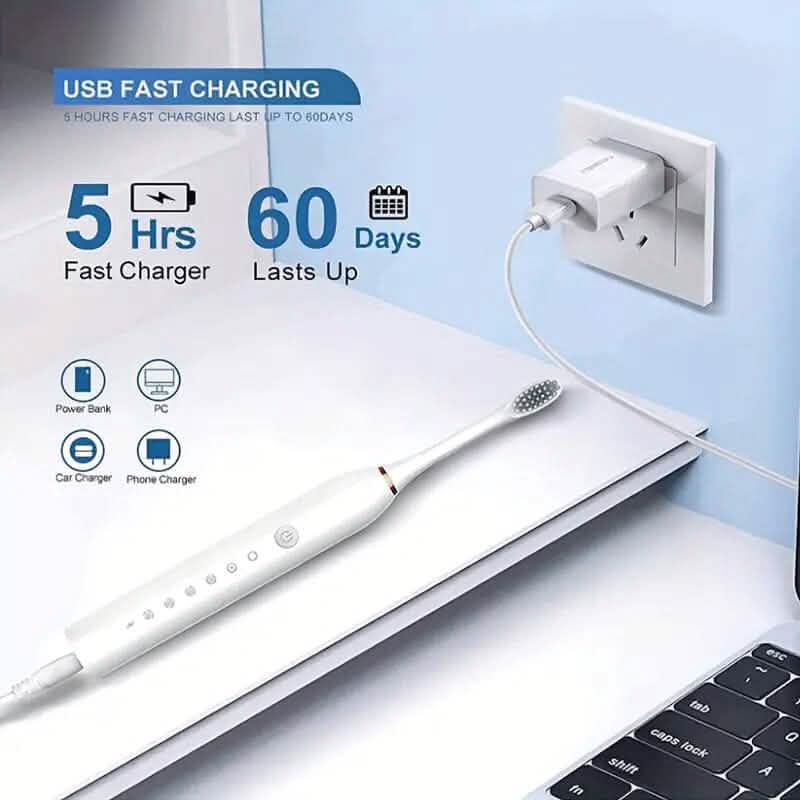Sonic Electric Toothbrush with 6 Modes and Smart Timer - A-1 Thread Vault