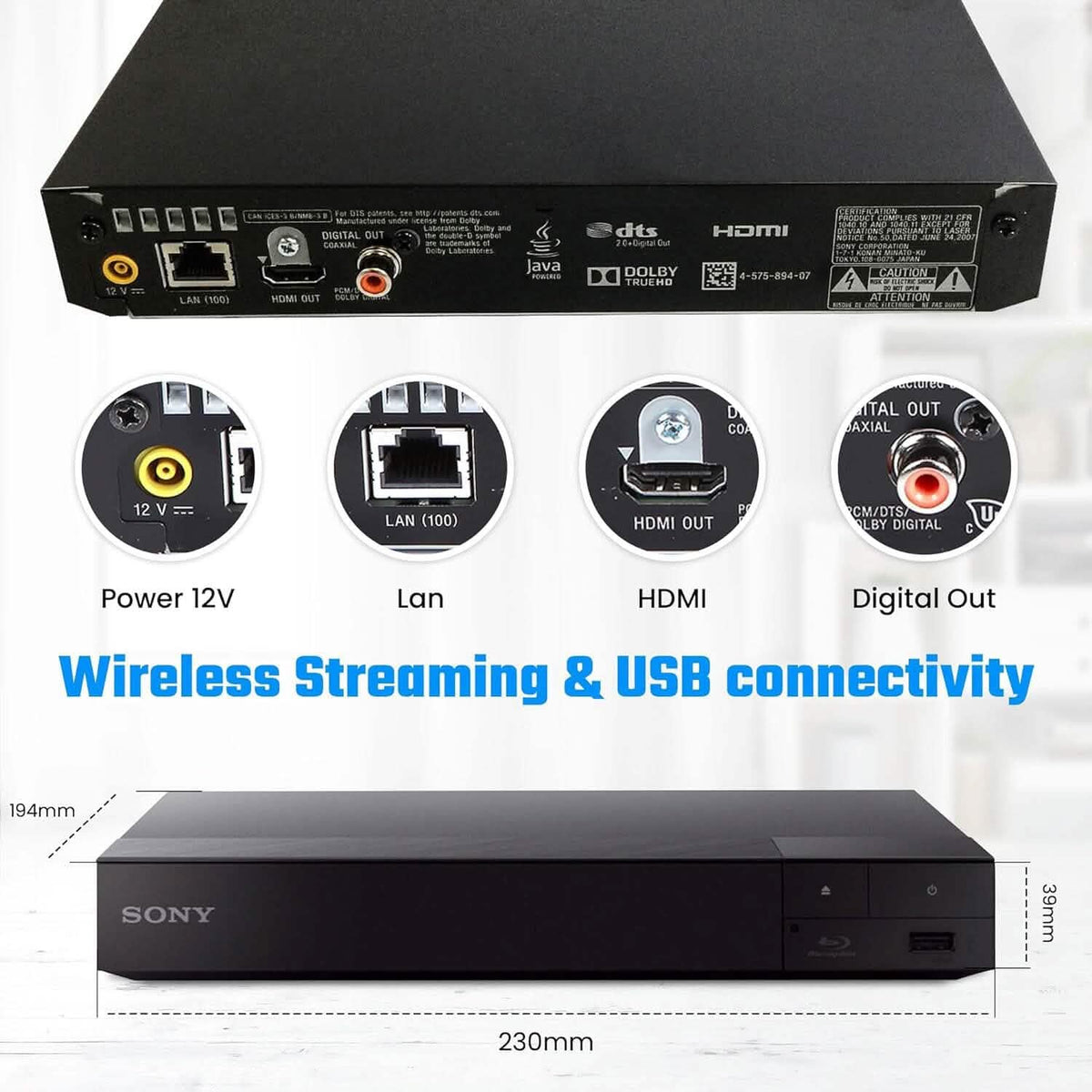 Sony 4k Blu Ray DVD Player for TV (Refurbished) - A-1 Thread Vault