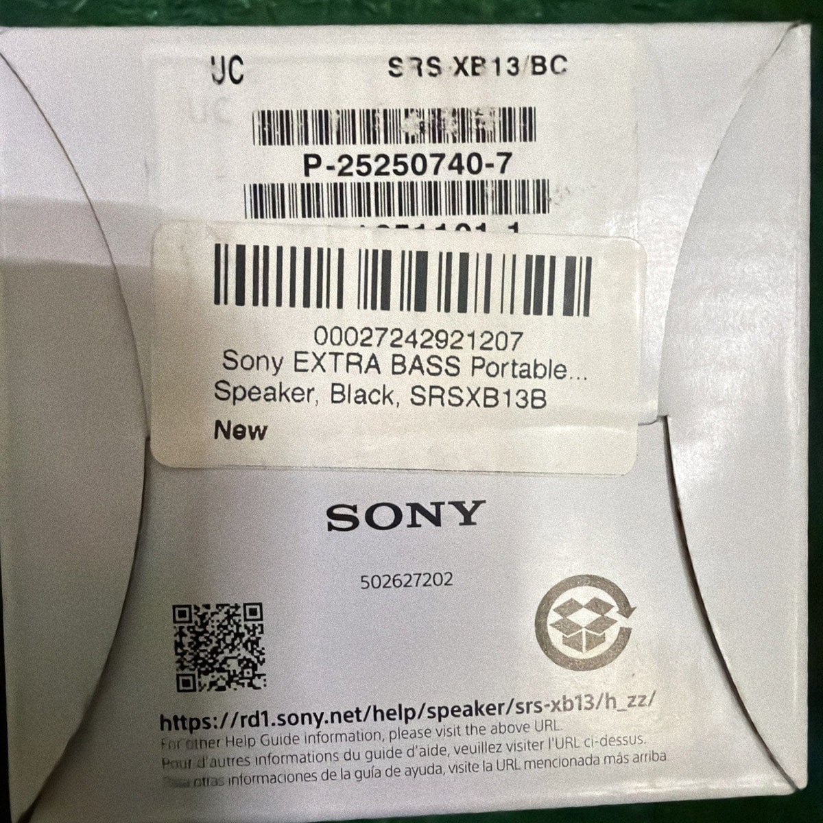 Sony SRS-XB13 Portable Speaker - Black - A-1 Thread Vault
