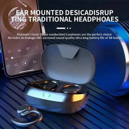 SP16 Wireless Earbuds Headphones with Microphone, Sports Earhook and LED Display Charging Case - A-1 Thread Vault