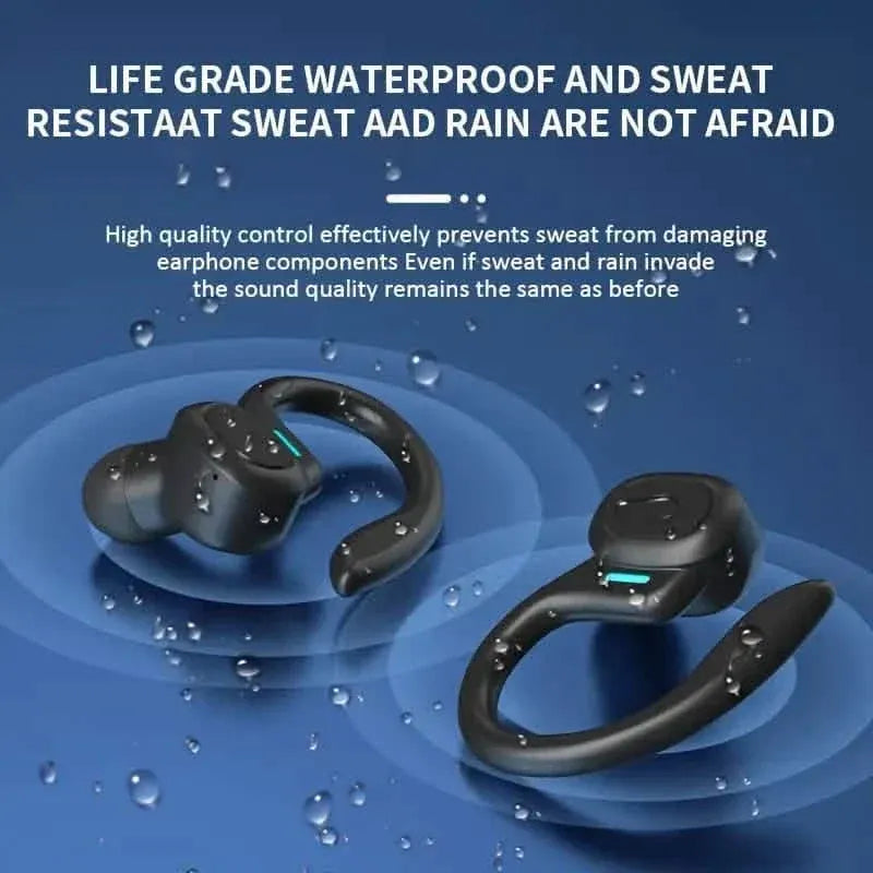 SP16 Wireless Earbuds Headphones with Microphone, Sports Earhook and LED Display Charging Case - A-1 Thread Vault