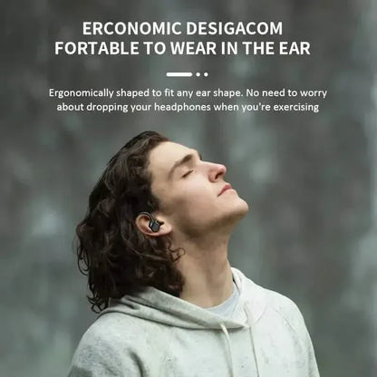 SP16 Wireless Earbuds Headphones with Microphone, Sports Earhook and LED Display Charging Case - A-1 Thread Vault