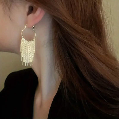 Sparkling Tassel Design Dangle Earrings - A-1 Thread Vault