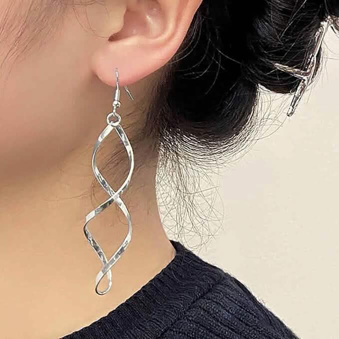 Spiral Design Dangle Earrings - A-1 Thread Vault