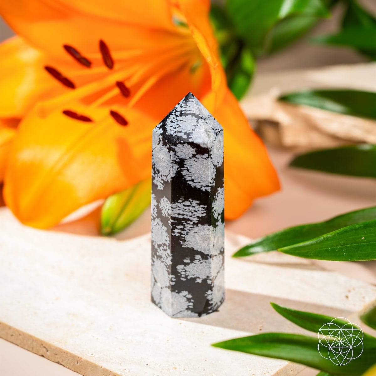 Spiritual Bodyguard - Snowflake Obsidian Point - A-1 Thread Vault