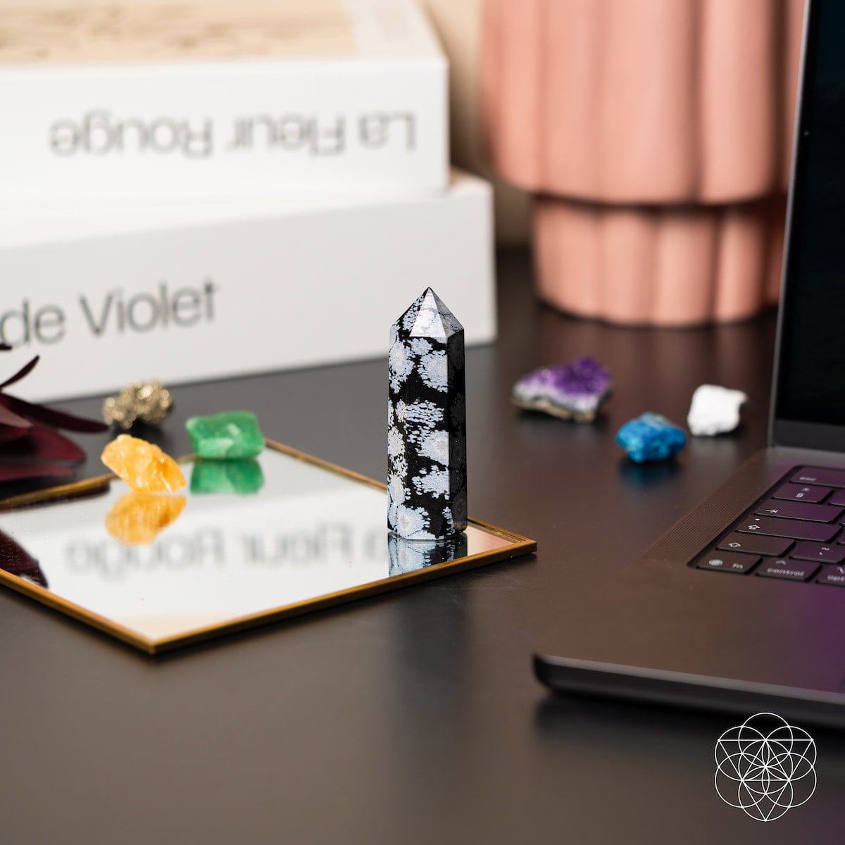 Spiritual Bodyguard - Snowflake Obsidian Point - A-1 Thread Vault