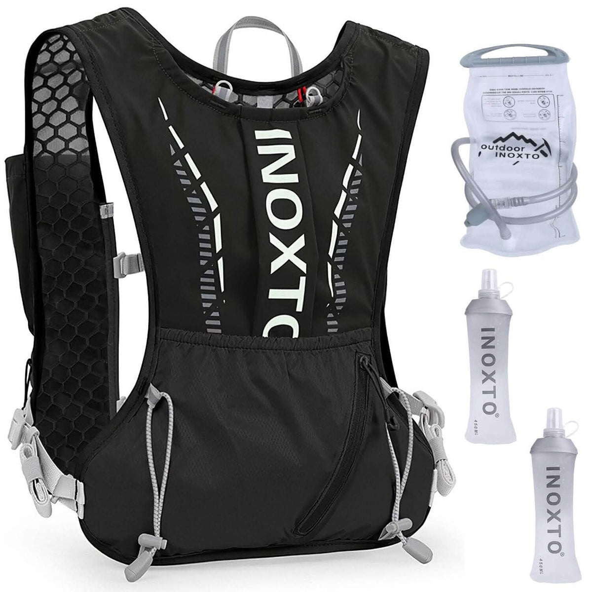 Sport Hydration Vest Running Backpack with 15oz, 50oz Water Bladder - A-1 Thread Vault
