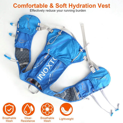 Sport Hydration Vest Running Backpack with 15oz, 50oz Water Bladder - A-1 Thread Vault