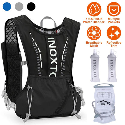 Sport Hydration Vest Running Backpack with 15oz, 50oz Water Bladder - A-1 Thread Vault