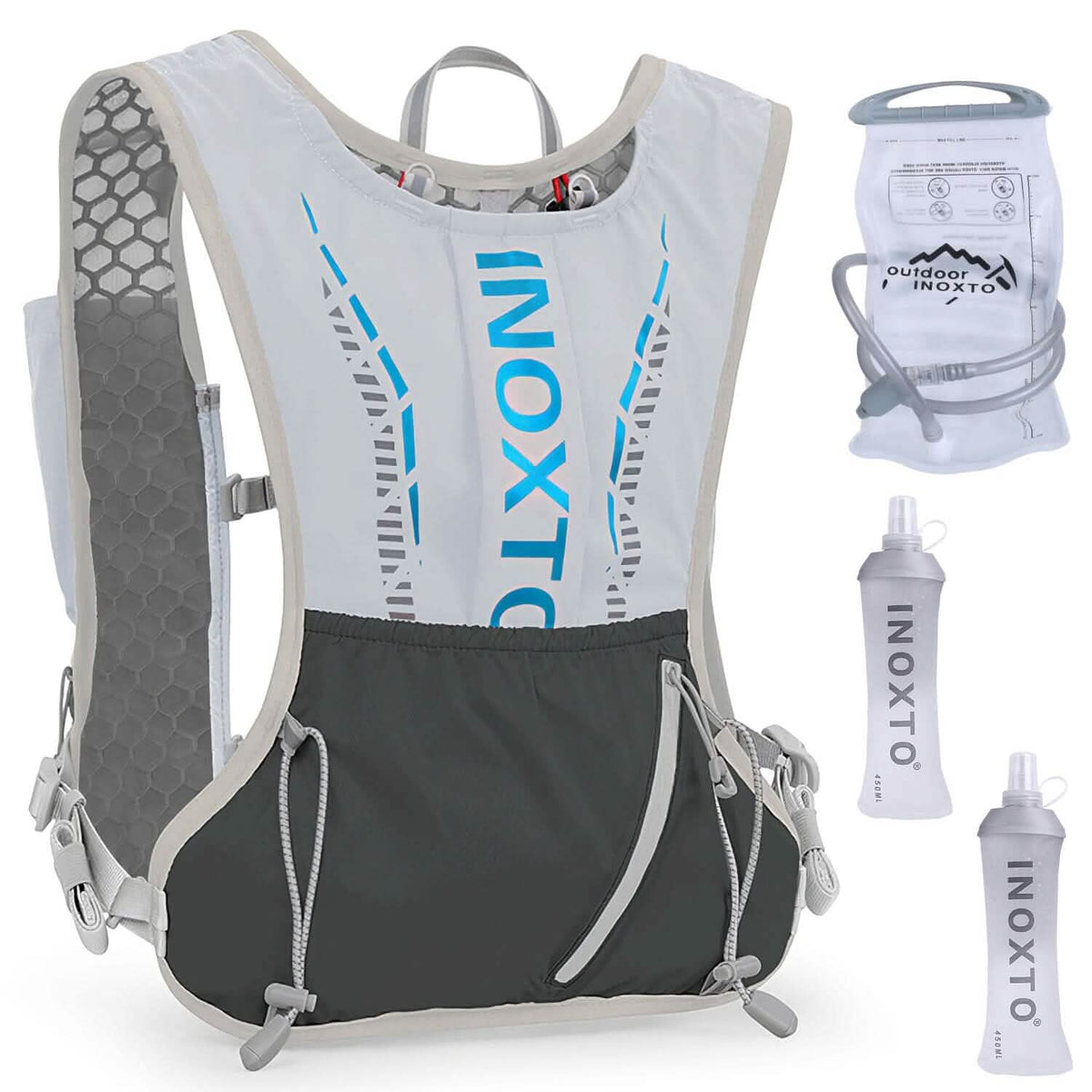 Sport Hydration Vest Running Backpack with 15oz, 50oz Water Bladder - A-1 Thread Vault