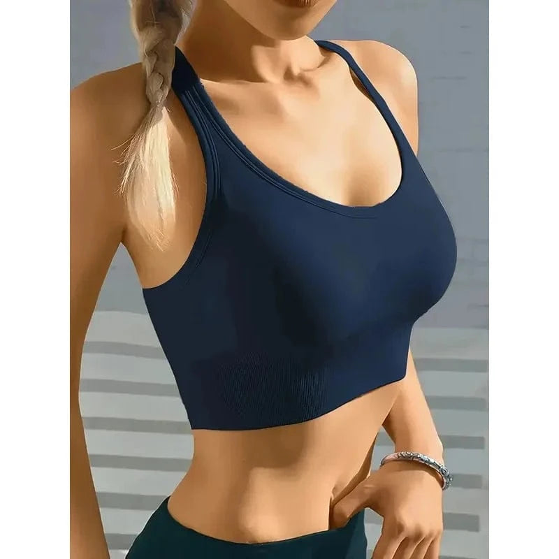 Sports Seamless Comfy & Breathable Push Up Yoga Tank Bra@W4 - A-1 Thread Vault