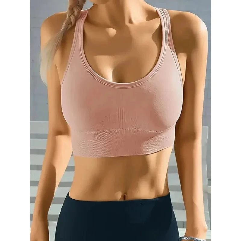 Sports Seamless Comfy & Breathable Push Up Yoga Tank Bra@W4 - A-1 Thread Vault